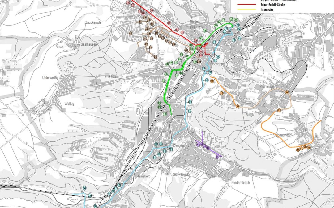 Radverkehrskonzeption 2016, Stadtgebiet Freital